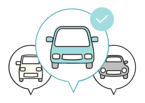 国内主要メーカー・全車種から好きなクルマを選べる